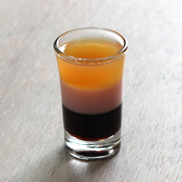T-52 Shooter drink recipe featuring Tequila Rose strawberry cream liqueur.